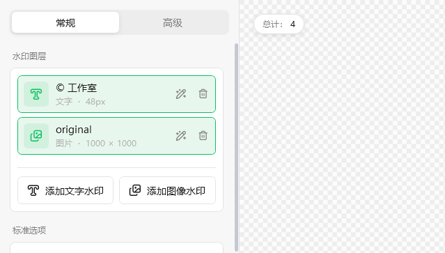 文字与图像双水印图层